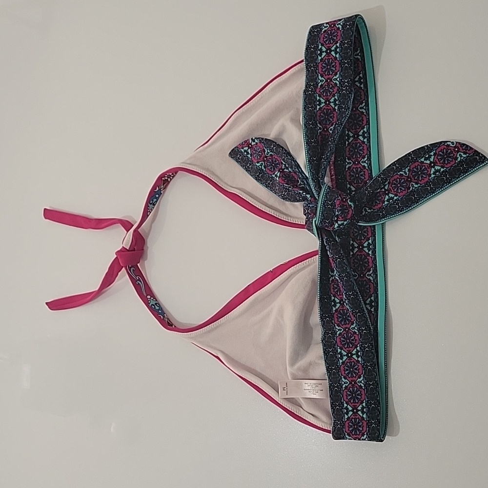 Victoria's Secret Pink & Blue Bikini Top Sz M - Picture 3 of 4